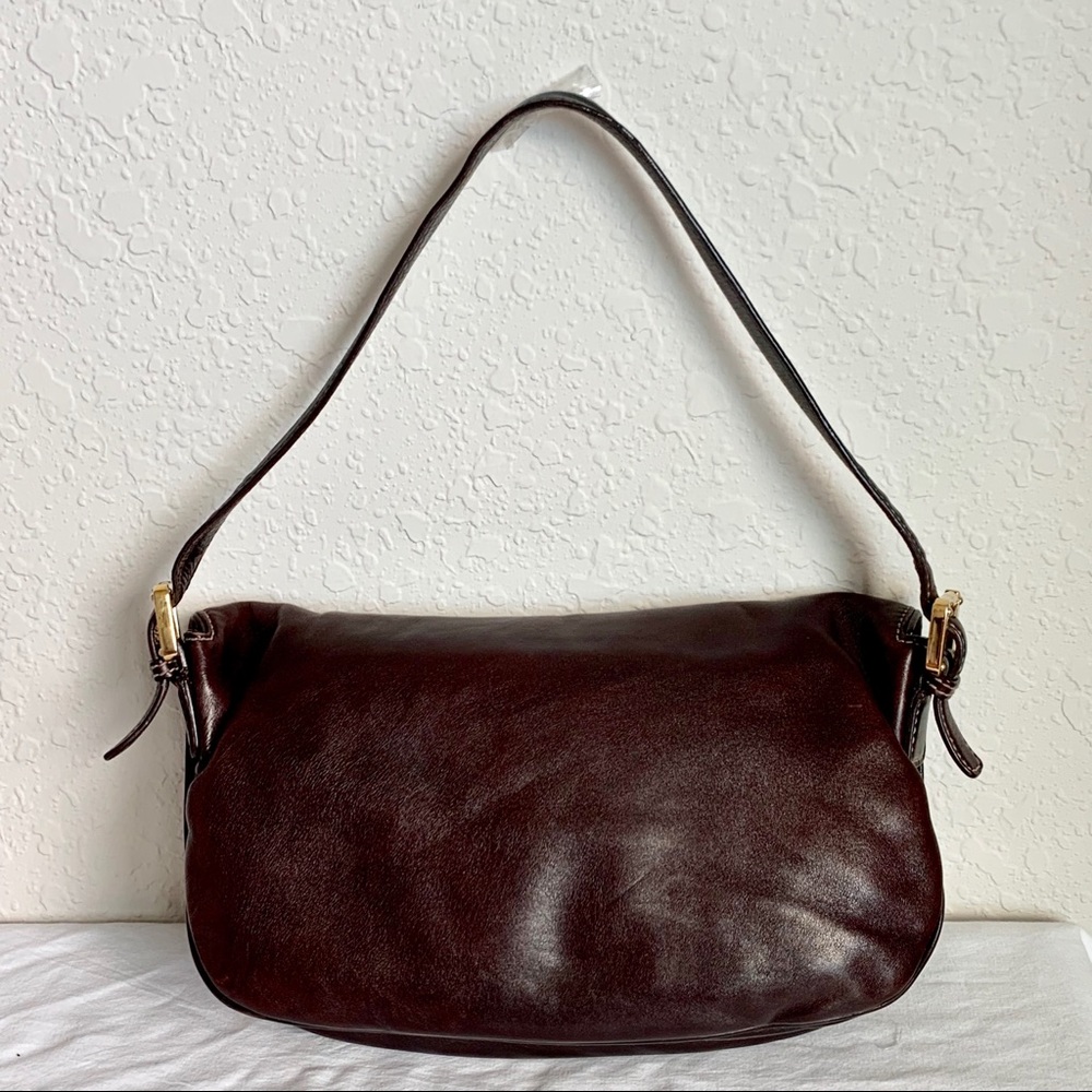 🔴SOLD🔴GUCCI Brown Leather "Britt" Shoulder Bag - Picture 2 of 8